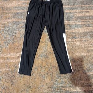 Under Armour Kids Black Joggers with White Stripe